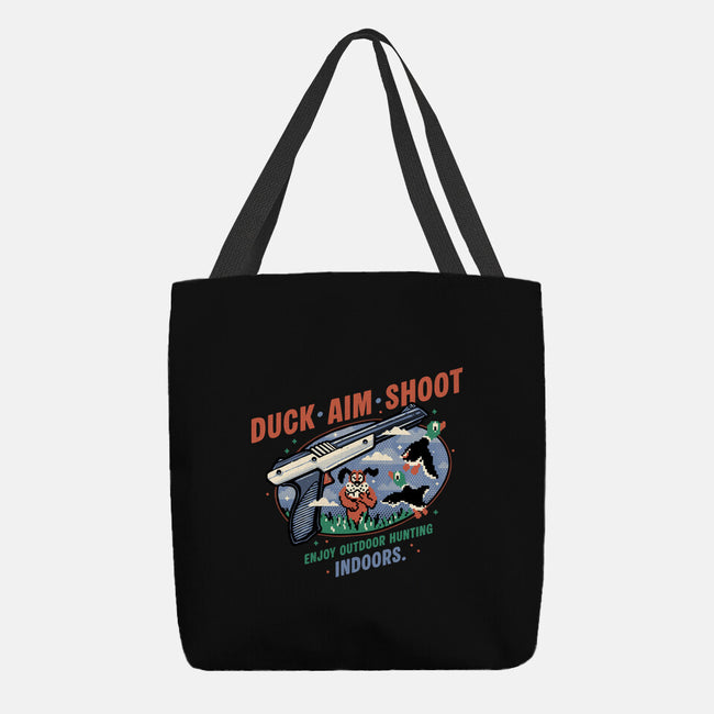 Duck Aim Shoot-None-Basic Tote-Bag-glitchygorilla