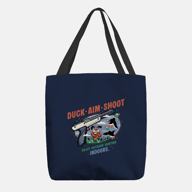 Duck Aim Shoot-None-Basic Tote-Bag-glitchygorilla