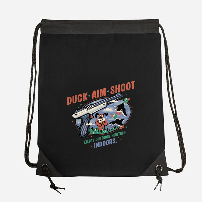 Duck Aim Shoot-None-Drawstring-Bag-glitchygorilla