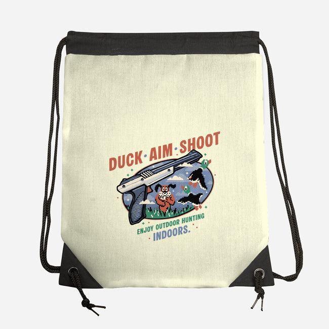 Duck Aim Shoot-None-Drawstring-Bag-glitchygorilla