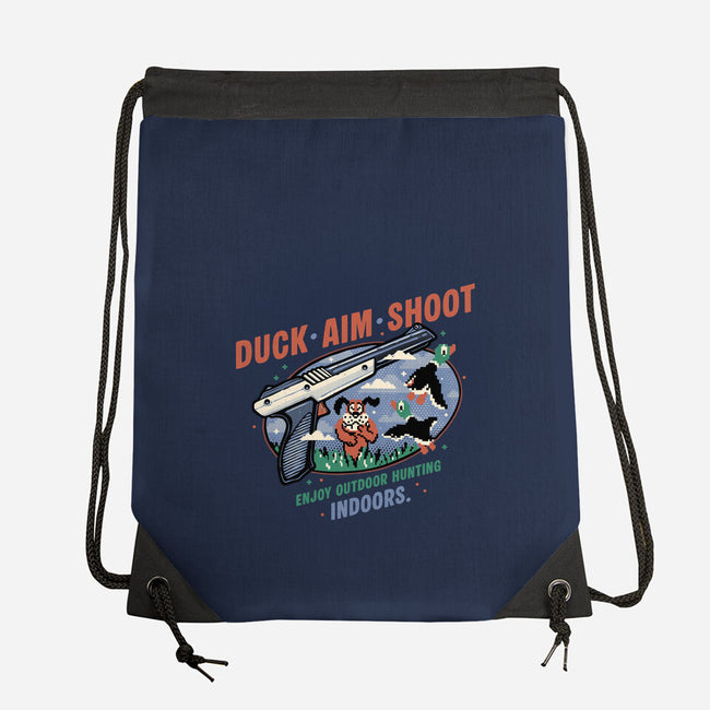 Duck Aim Shoot-None-Drawstring-Bag-glitchygorilla
