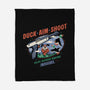 Duck Aim Shoot-None-Fleece-Blanket-glitchygorilla