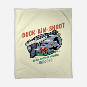 Duck Aim Shoot-None-Fleece-Blanket-glitchygorilla