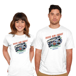 Duck Aim Shoot-Mens-Basic-Tee-glitchygorilla