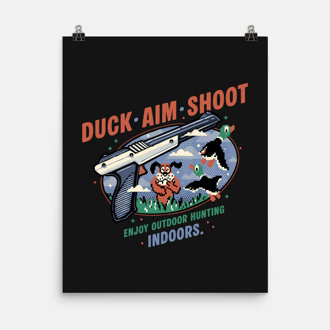 Duck Aim Shoot-None-Matte-Poster-glitchygorilla