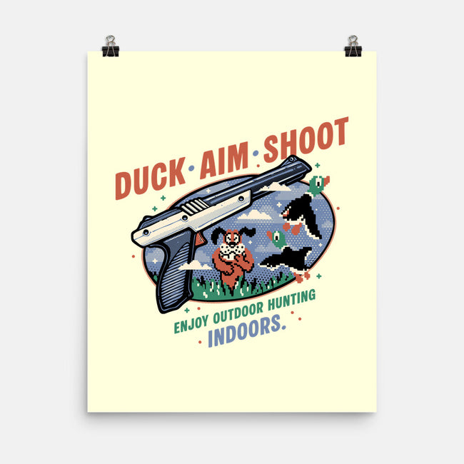 Duck Aim Shoot-None-Matte-Poster-glitchygorilla