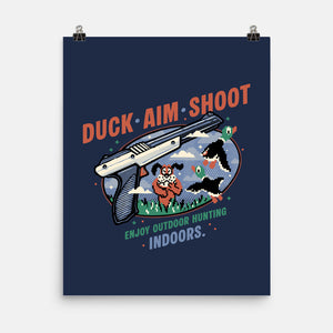 Duck Aim Shoot-None-Matte-Poster-glitchygorilla