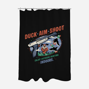 Duck Aim Shoot-None-Polyester-Shower Curtain-glitchygorilla
