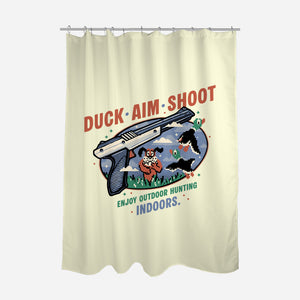 Duck Aim Shoot-None-Polyester-Shower Curtain-glitchygorilla