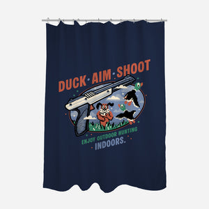 Duck Aim Shoot-None-Polyester-Shower Curtain-glitchygorilla