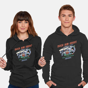 Duck Aim Shoot-Unisex-Pullover-Sweatshirt-glitchygorilla