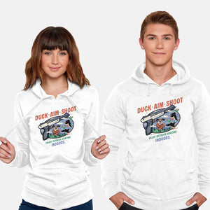 Duck Aim Shoot-Unisex-Pullover-Sweatshirt-glitchygorilla