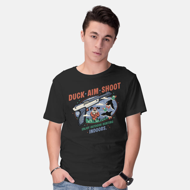 Duck Aim Shoot-Mens-Basic-Tee-glitchygorilla