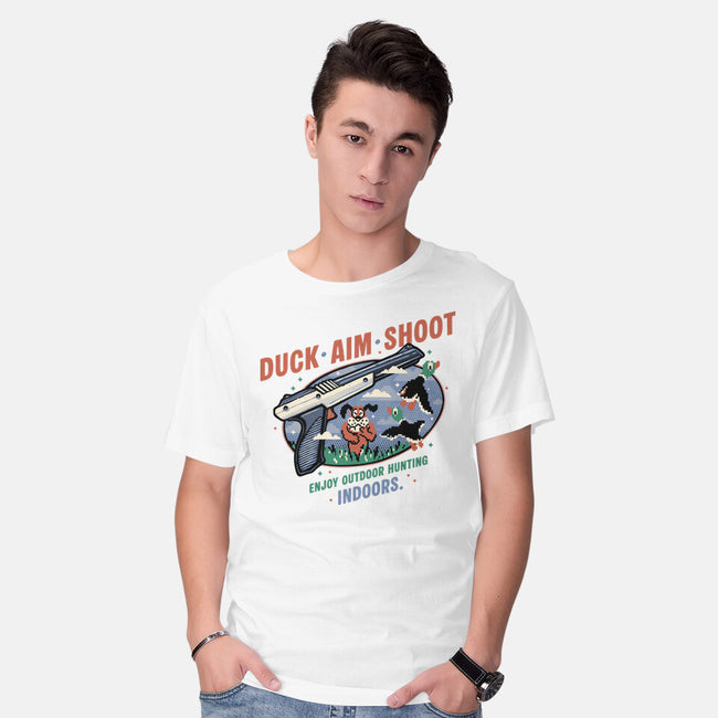 Duck Aim Shoot-Mens-Basic-Tee-glitchygorilla