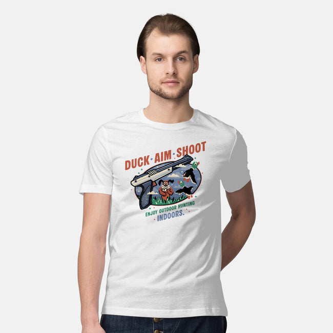 Duck Aim Shoot-Mens-Premium-Tee-glitchygorilla