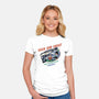 Duck Aim Shoot-Womens-Fitted-Tee-glitchygorilla