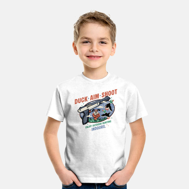 Duck Aim Shoot-Youth-Basic-Tee-glitchygorilla