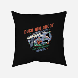 Duck Aim Shoot-None-Removable Cover w Insert-Throw Pillow-glitchygorilla