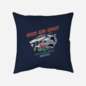 Duck Aim Shoot-None-Removable Cover w Insert-Throw Pillow-glitchygorilla