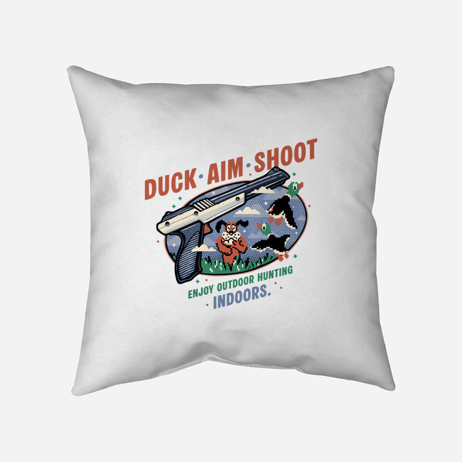 Duck Aim Shoot-None-Removable Cover w Insert-Throw Pillow-glitchygorilla