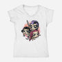 The Power Of Music-Womens-V-Neck-Tee-glitchygorilla