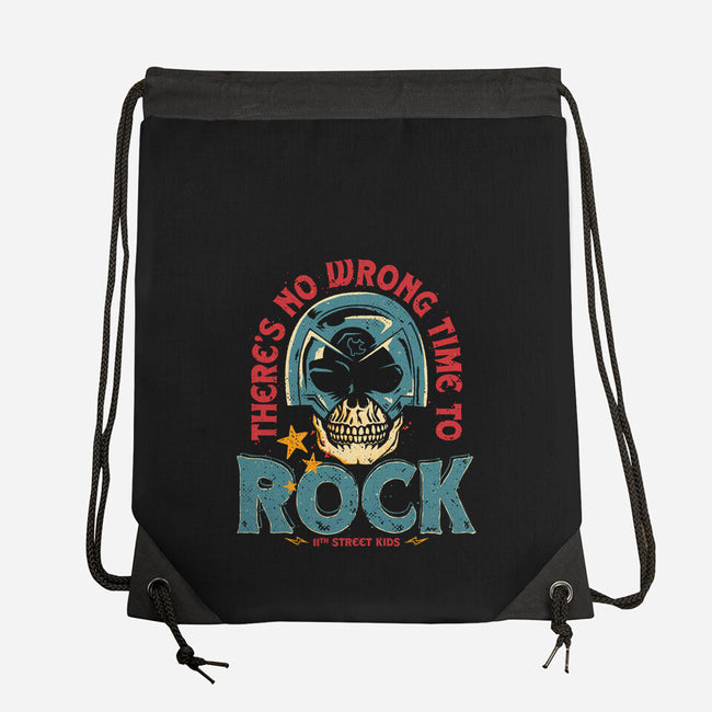 No Wrong Time To Rock-None-Drawstring-Bag-teesgeex