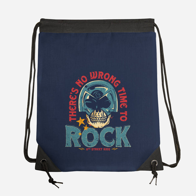 No Wrong Time To Rock-None-Drawstring-Bag-teesgeex