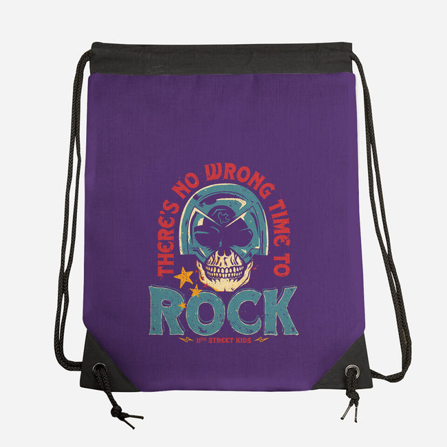 No Wrong Time To Rock-None-Drawstring-Bag-teesgeex