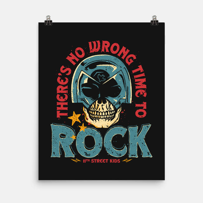 No Wrong Time To Rock-None-Matte-Poster-teesgeex