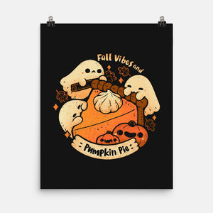 Fall Vibes And Pumpkin Pie-None-Matte-Poster-xMorfina