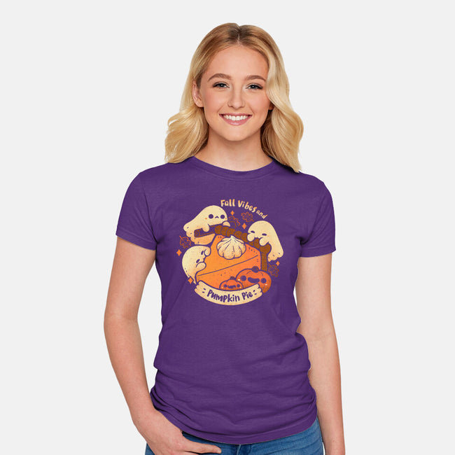 Fall Vibes And Pumpkin Pie-Womens-Fitted-Tee-xMorfina