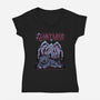 Will Not Miss-Womens-V-Neck-Tee-glitchygorilla