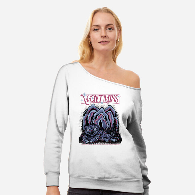 Will Not Miss-Womens-Off Shoulder-Sweatshirt-glitchygorilla