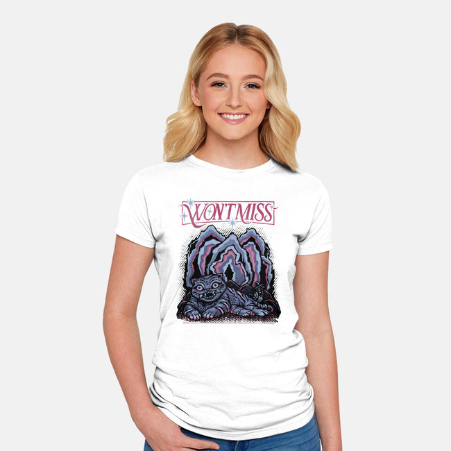 Will Not Miss-Womens-Fitted-Tee-glitchygorilla