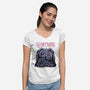 Will Not Miss-Womens-V-Neck-Tee-glitchygorilla