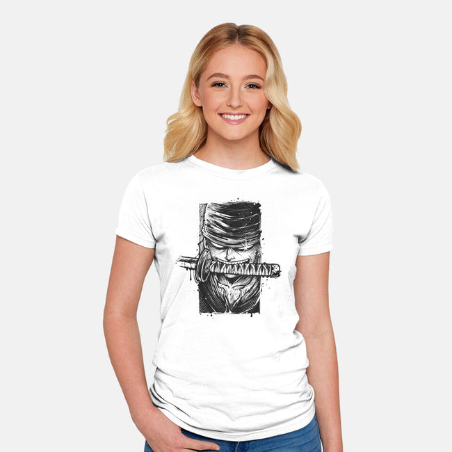 Hunter Blade-Womens-Fitted-Tee-glitchygorilla