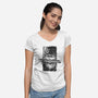 Hunter Blade-Womens-V-Neck-Tee-glitchygorilla