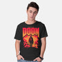 Temple Of Doom-Mens-Basic-Tee-rocketman_art