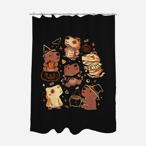 Spooky Capys-None-Polyester-Shower Curtain-eduely