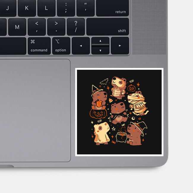 Spooky Capys-None-Glossy-Sticker-eduely