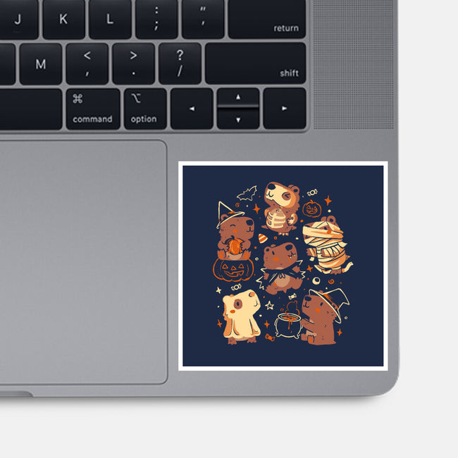 Spooky Capys-None-Glossy-Sticker-eduely