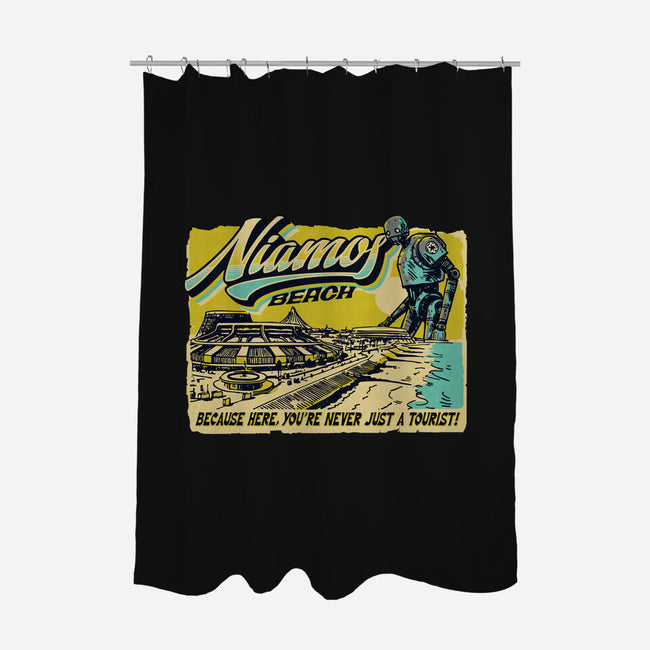Niamos Beach-None-Polyester-Shower Curtain-Wheels