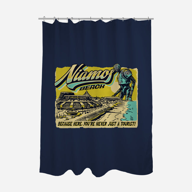 Niamos Beach-None-Polyester-Shower Curtain-Wheels