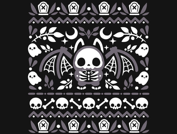 Folk Bat Ugly Sweater