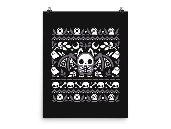 Folk Bat Ugly Sweater