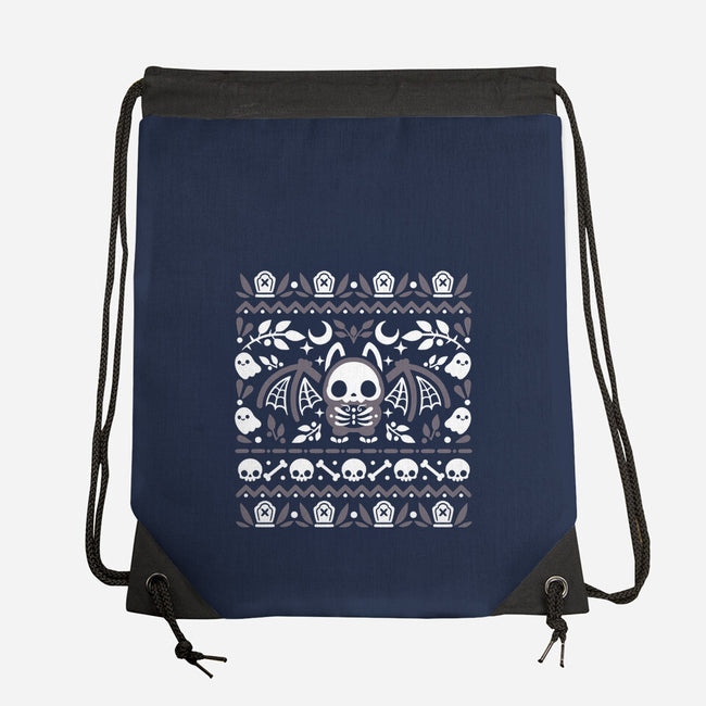 Folk Bat Ugly Sweater-None-Drawstring-Bag-NemiMakeit