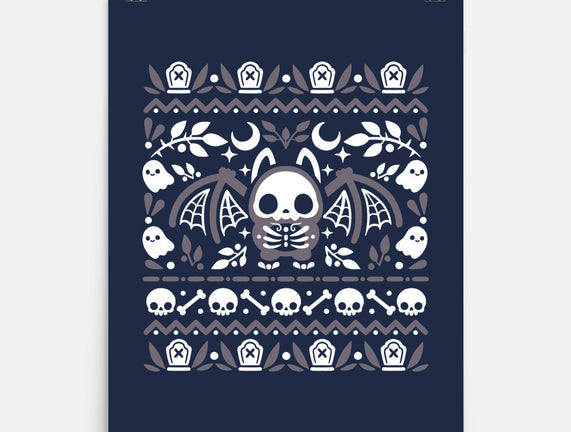 Folk Bat Ugly Sweater