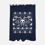 Folk Bat Ugly Sweater-None-Polyester-Shower Curtain-NemiMakeit