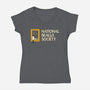 National Beagle Society-Womens-V-Neck-Tee-retrodivision