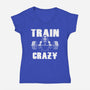 Train Crazy-Womens-V-Neck-Tee-Boggs Nicolas
